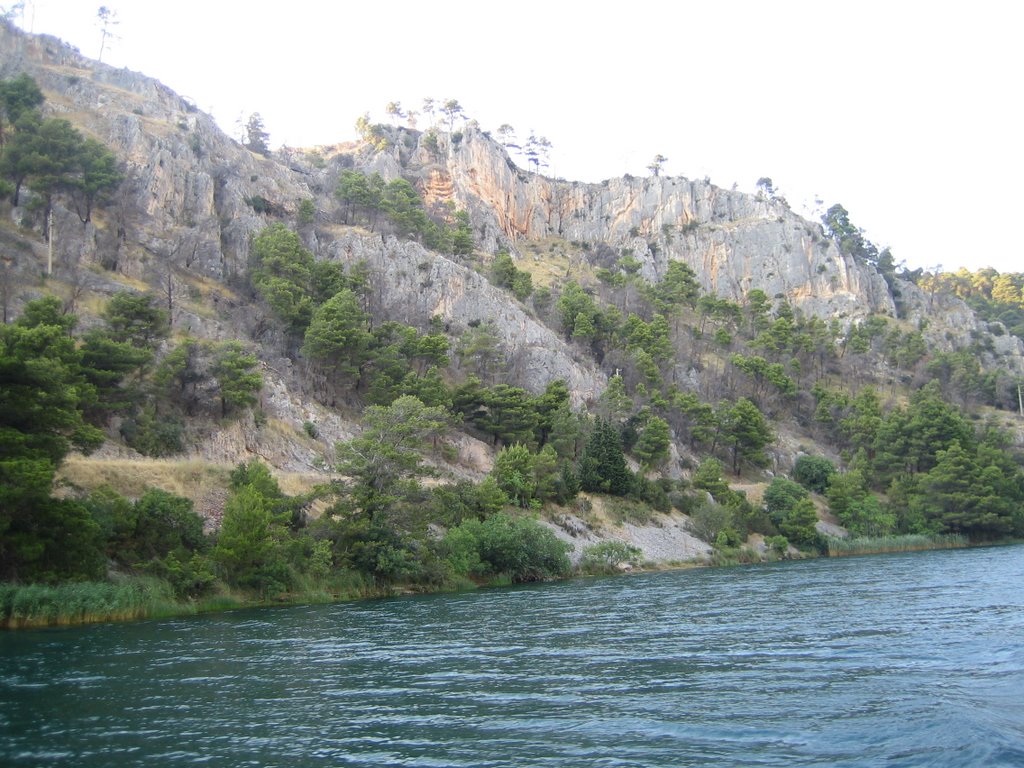 From the boat between Skradin and the waterfalls by Navntoft