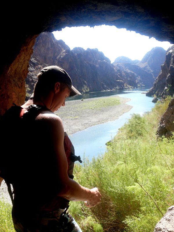 Looking out from sauna cave by jeepertom