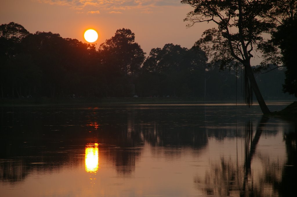 Sunset at Anchor Wat by James Vickers