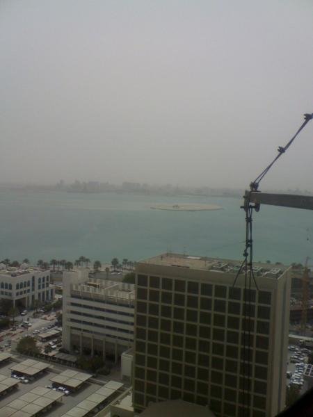 Lonely island from al emadi tower by ajong