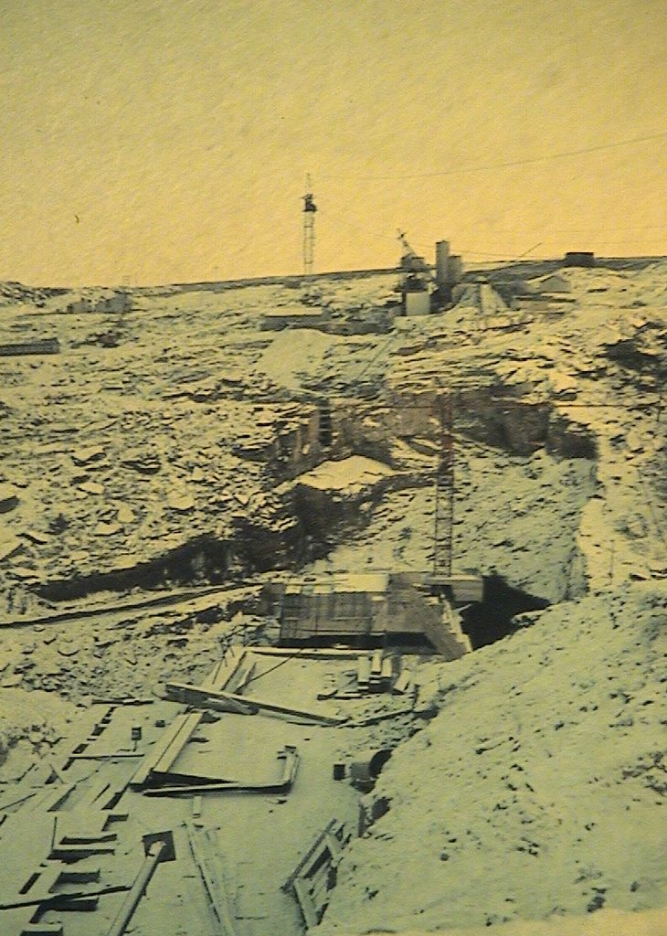 West End dam under construction 1965 by Michael Prior