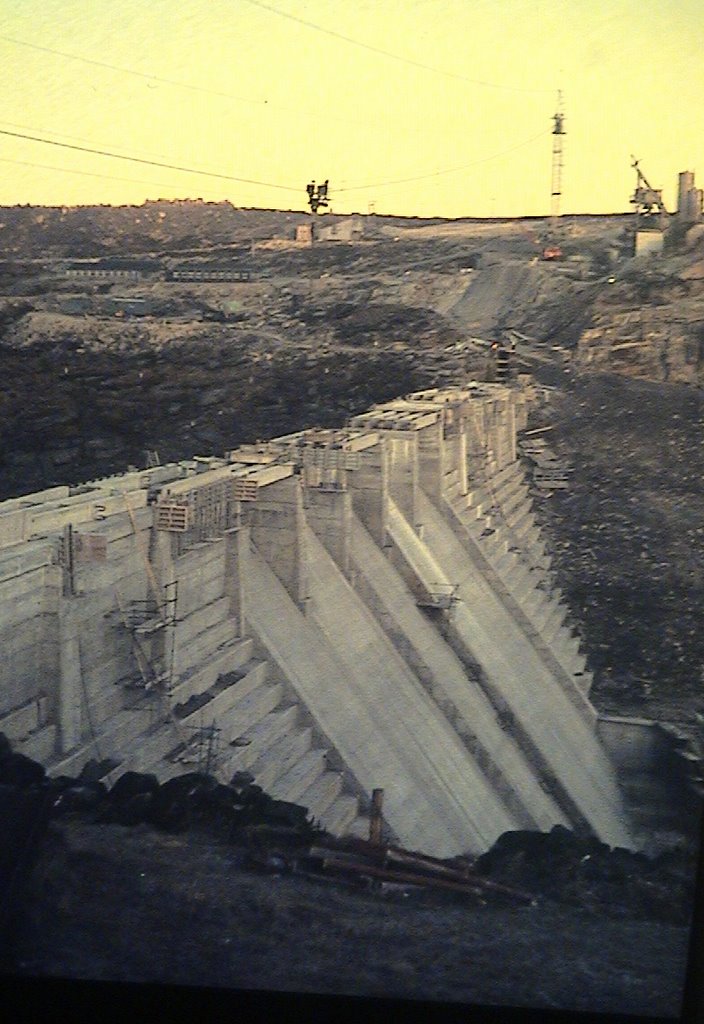 West End dam under construction 1965 by Michael Prior