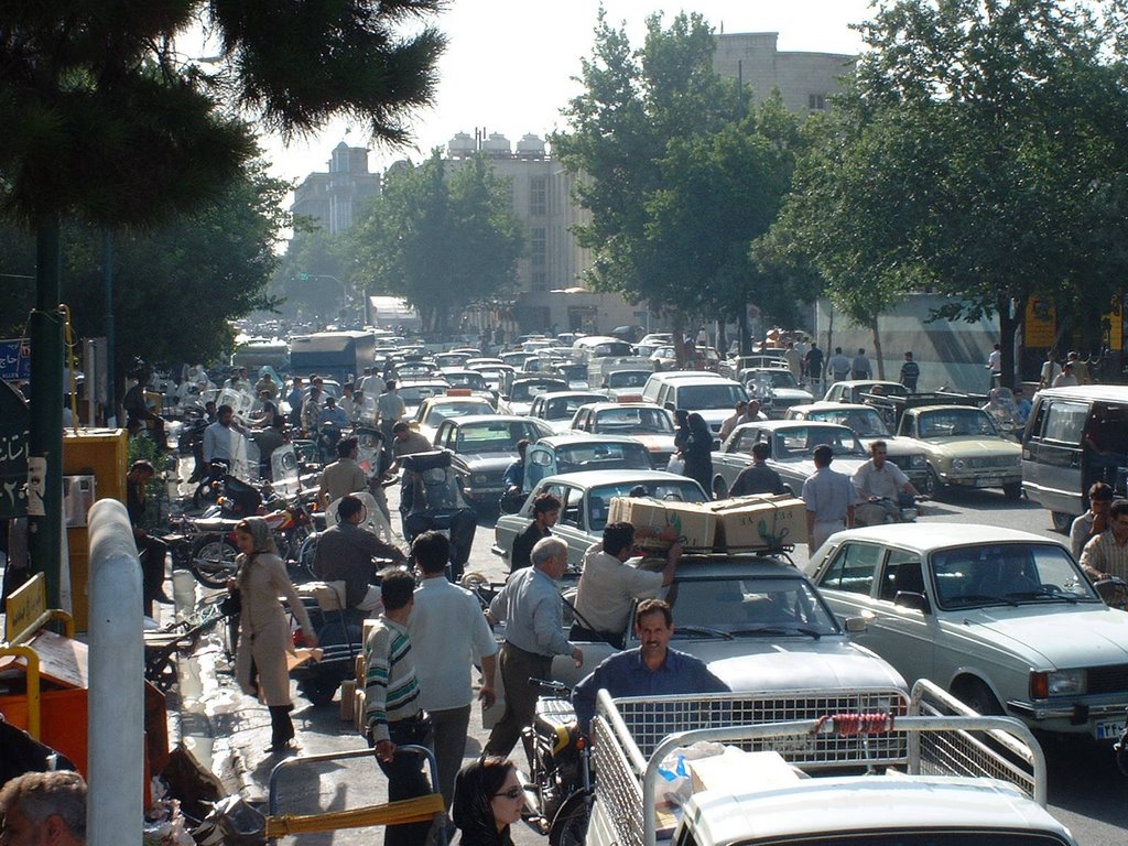 Downtown traffic Tehran by Beirut Bill