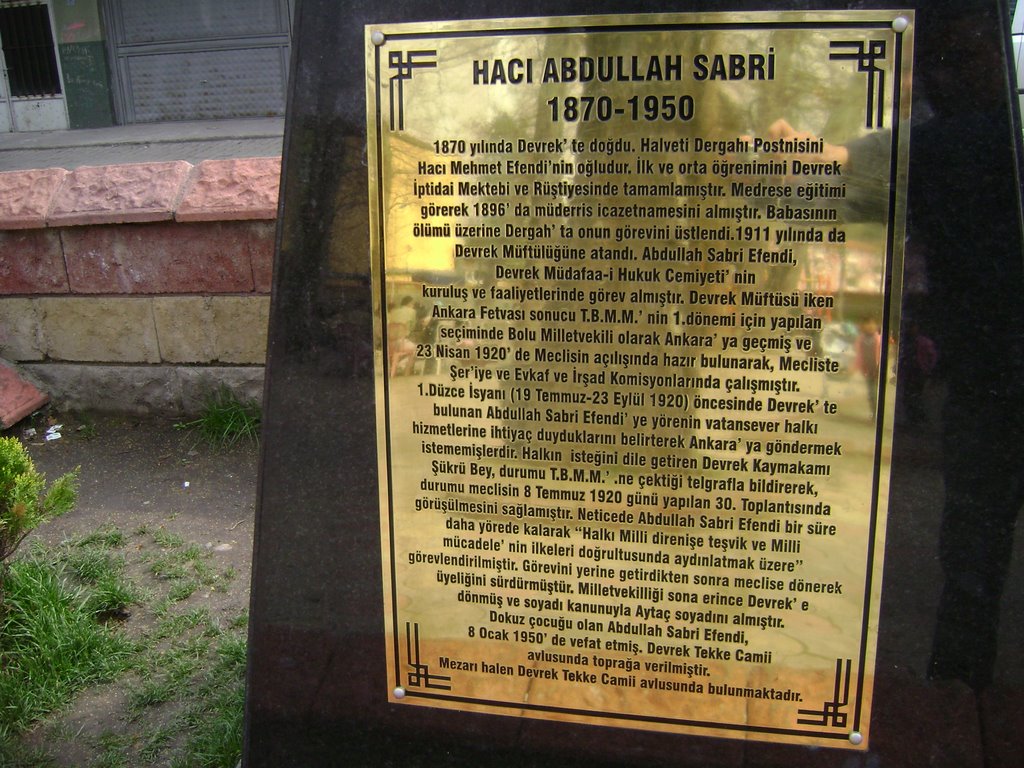 HACI ABDULLAH SABRİ EFENDİ by vedat saridilek