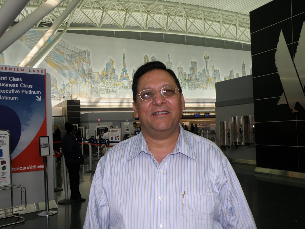 Mr.Nasir Uddin Wating To Board at Beautiful Inside Of AA Terminal 8 , at JFK Airport , New York. by Nasir Uddin