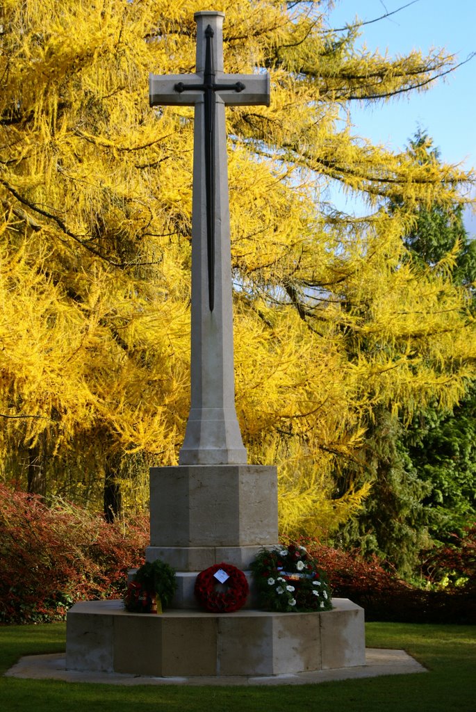 Cross of Sacrifice, Mons by D M Wilmot