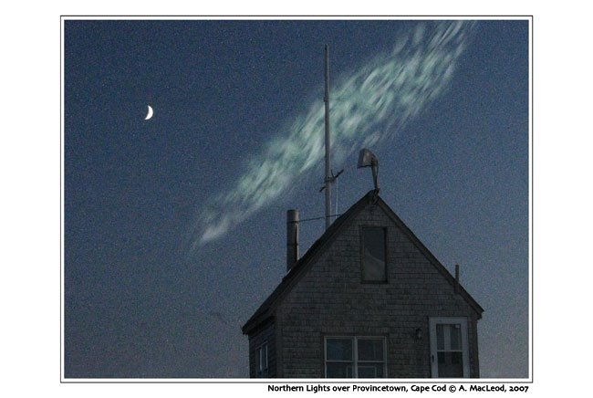 Northern Lights over Provincetown Harbour by alistairmacleod