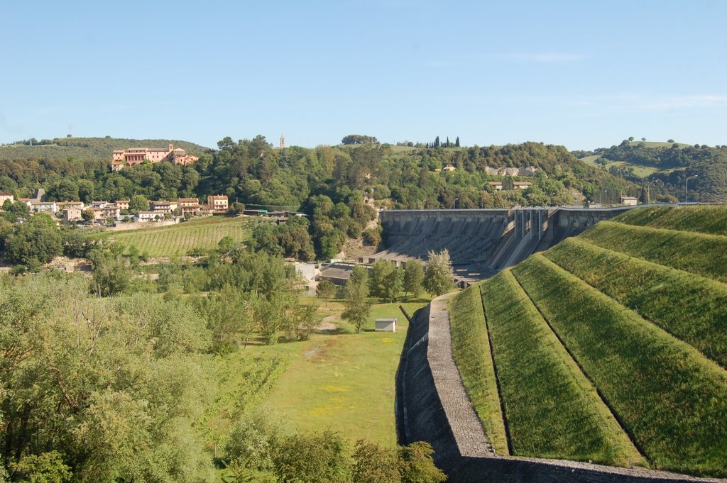 Corbara village and dam by vito59