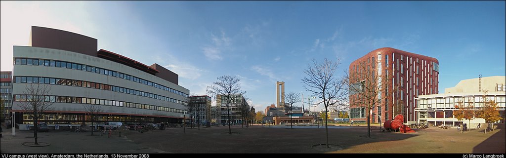 Campus VU University Amsterdam, the Netherlands (panorama) by Marco Langbroek