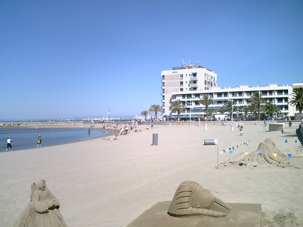 une belle plage de sable fin au grau du roi by NAVION ROBERT