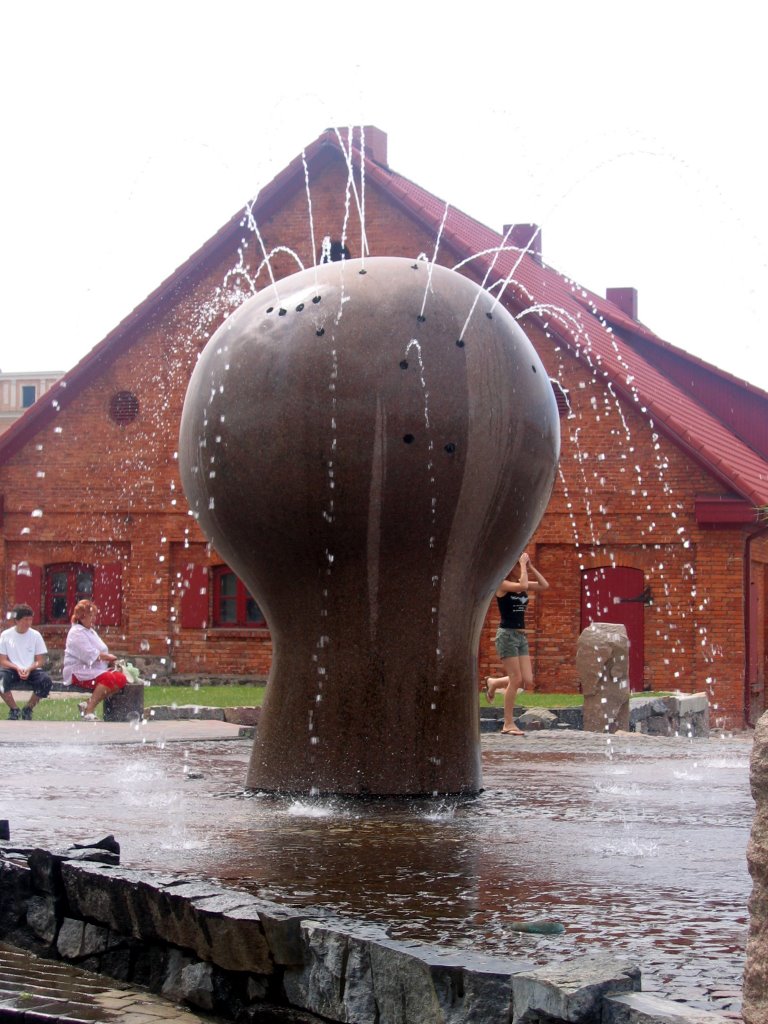 Ventspils. Ostas street. The Fountain "Observer of the ships" by vipe