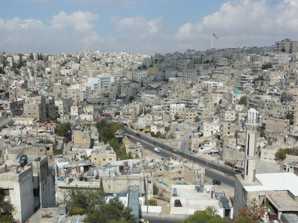 Amman, Blick über die Altstadt zum Regierungsviertel by F.Erler