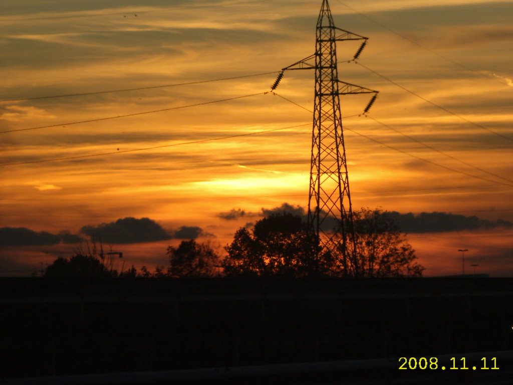 Tramonto Autostrada Roma - Fiumicino by BarbaraMaria