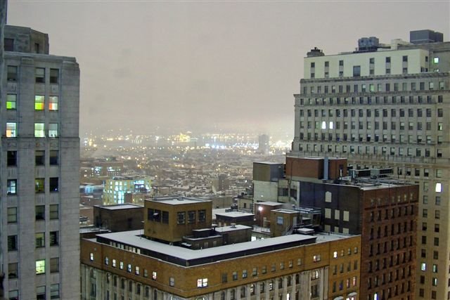 Snowy Night in Phili from Ritz Carlton by JimT