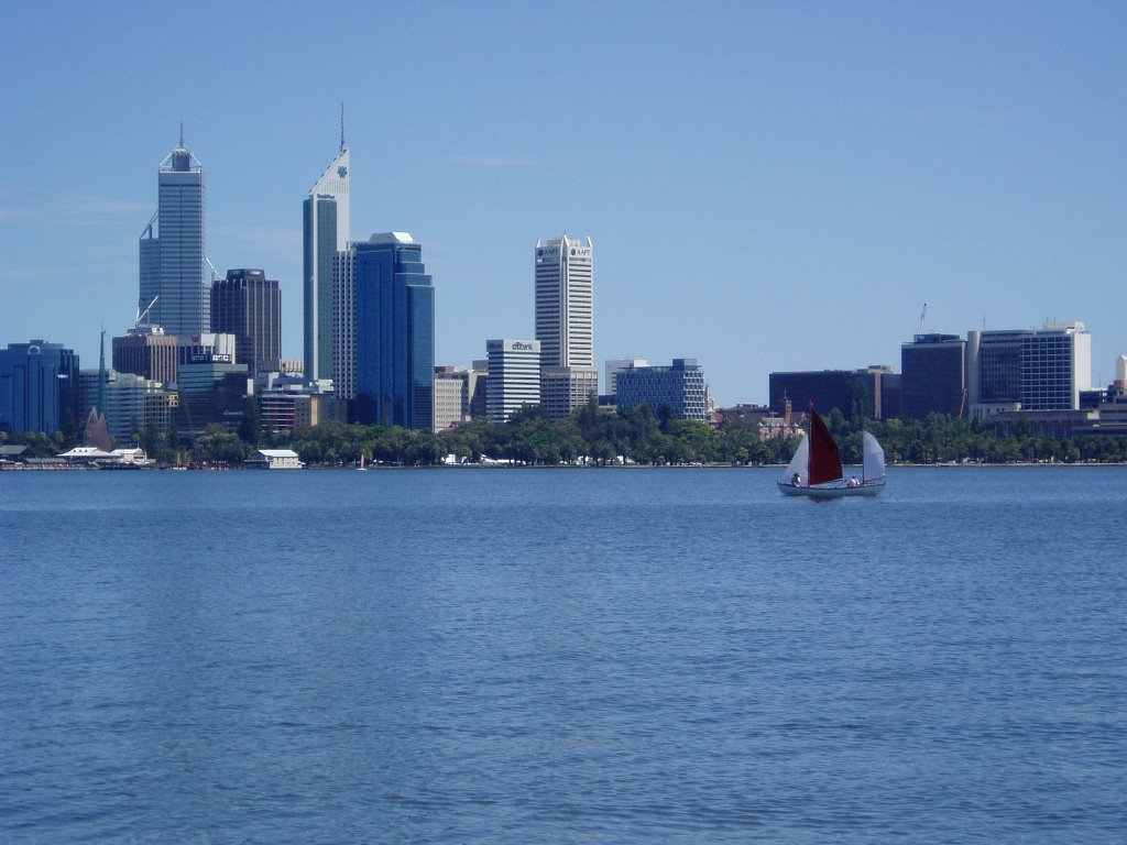 Perth City from South Perth Foreshore by CliveAH