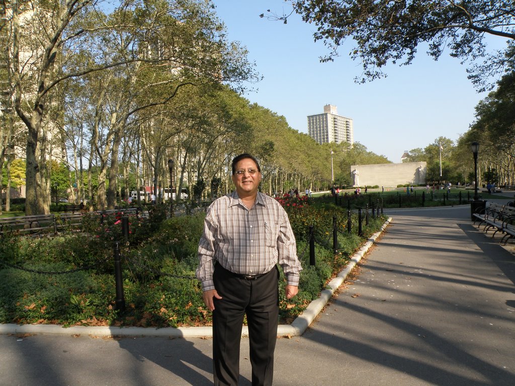 Mr. Nasir Uddin Standing Besides The Park Outside The Building Of United States Court House In Brooklyn, NY. by Nasir Uddin