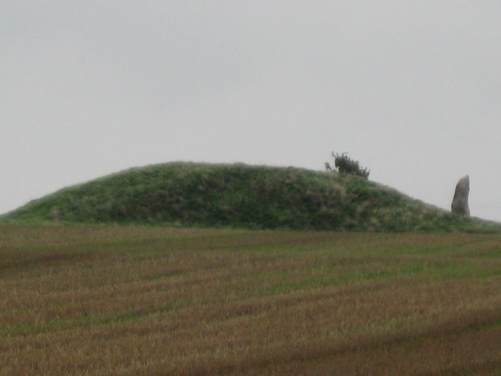 Strangelshøj burial mound and stone monument by krungadoren