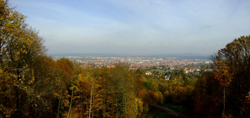 Panoramablick auf Bamberg von der Altenburg by bonscott