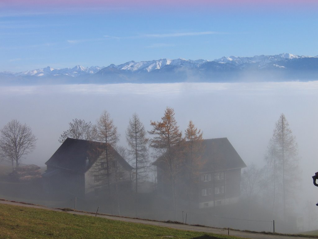 Richtung hoher kugel mit nebelmeer auf 1000 m by alafoxia