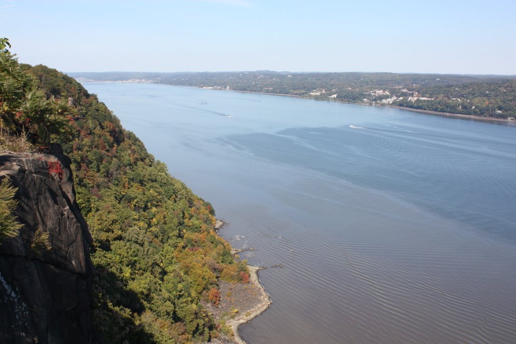 Hudson River .View from Palisade Parkway rest area .NJ by stas1992