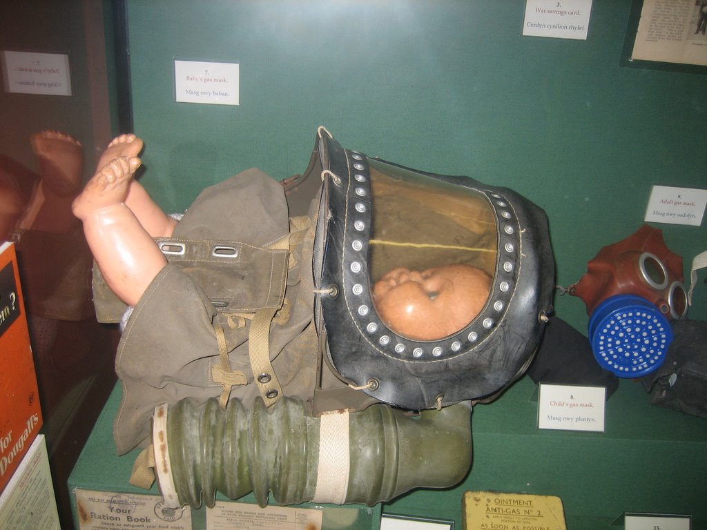 Baby gas mask at Swansea Museum by piqueen