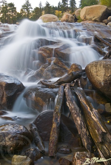 Logs on Alluvial Fan Falls by WildernessShots.com