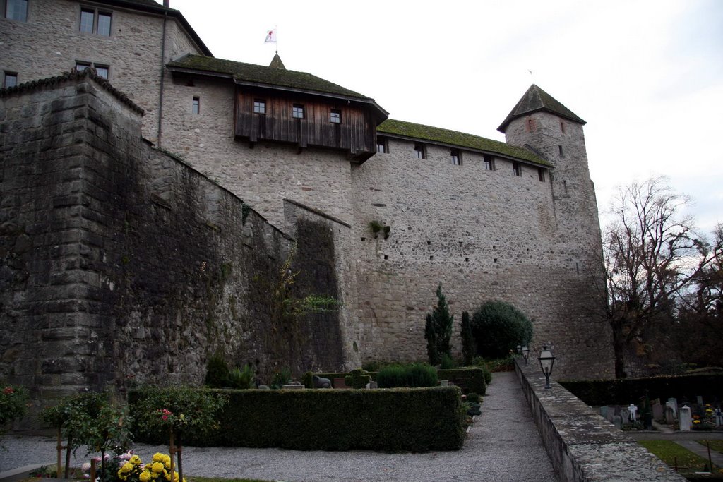 Friedhof mit Schloss by vodua