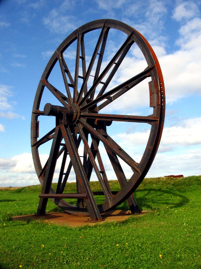 Bull Wheel outside Glace Bay Miners Museum by Howie Hennigar