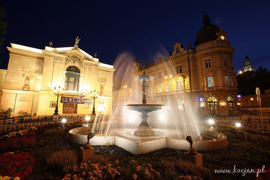 Fontanna, Teatr, Poczta Polska by www.kocjan.pl