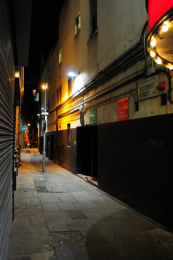 Flitcroft Street at night by www.locativelondon.c…