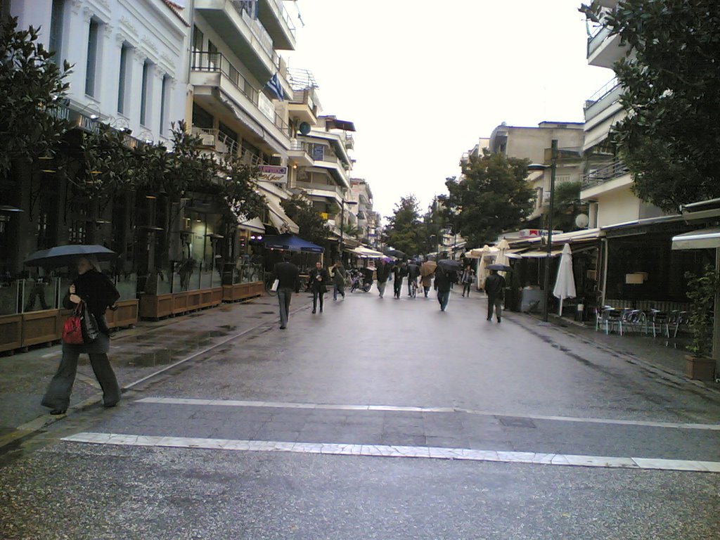 A rainny day on asklipiou street by giannis9900