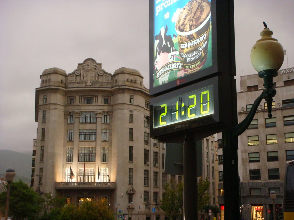 Terrorist shield in Moyua square. Bilbao, The Basque Country. by Lizar