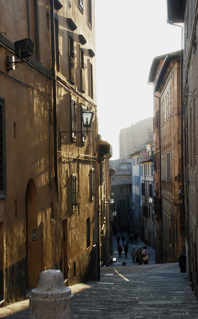 Sunray lits the autumn in Siena by ercetti