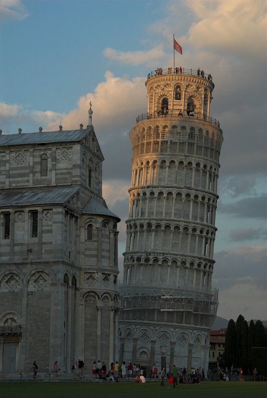 The Leaning Tower at Sunset by Jörg Schuricht