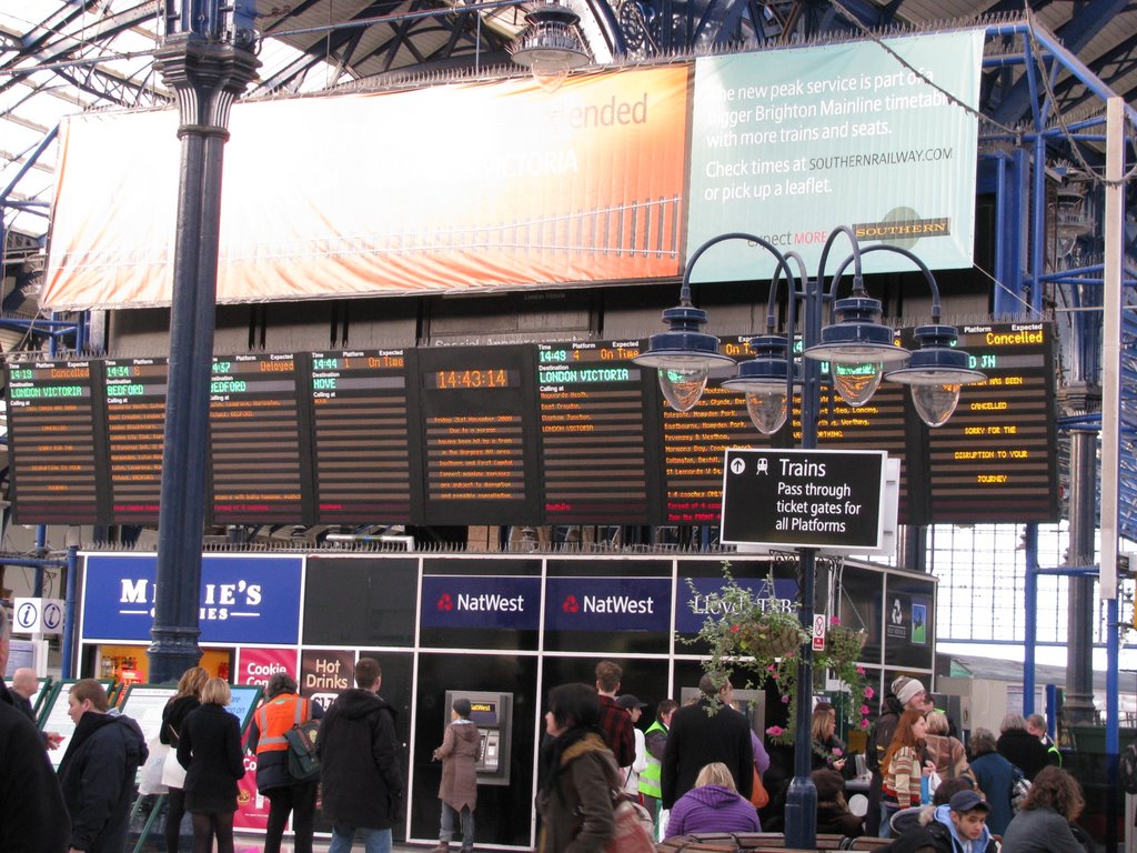 Trains timetable @ the station - Brighton & Hove, U.K. by faria_mario@hotmail.…