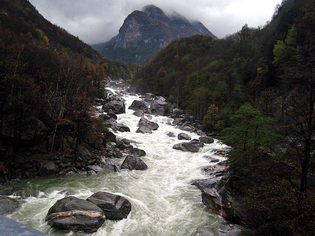 Val Verzasca in October by Carmel Horowitz