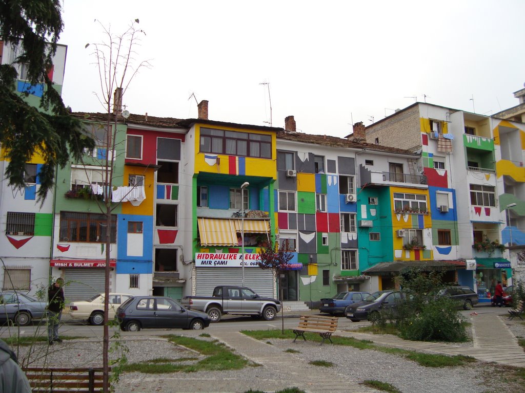 Tirana colorful buildings, Nov 2008 by goldenboy883