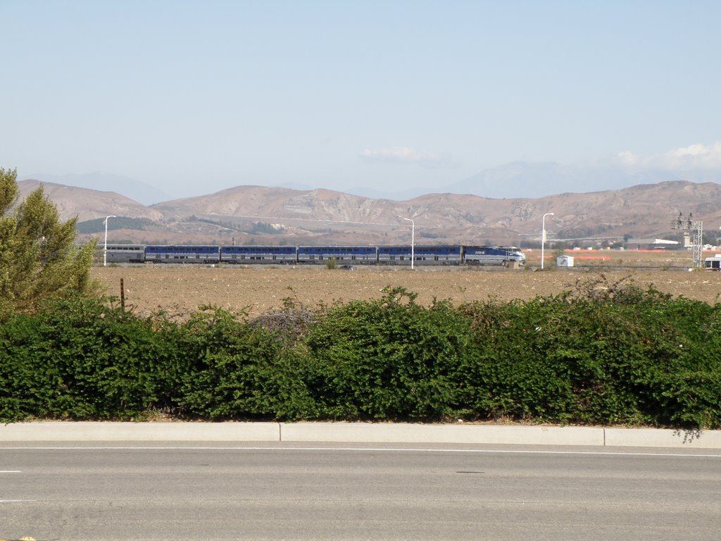 Train On The Track On Alton Parkway In Irvine, California, USA. by MrNAASSIR