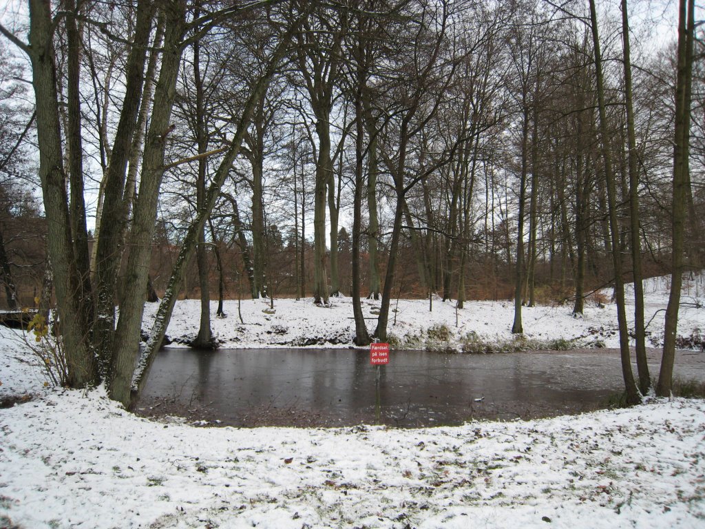 Indsø i Sorgenfri Slotspark, vinter by jesfab