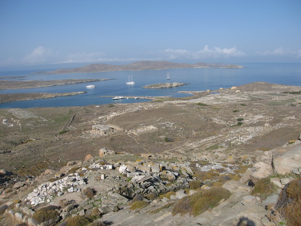 Panorama from the mount Kynthos by NIKa9