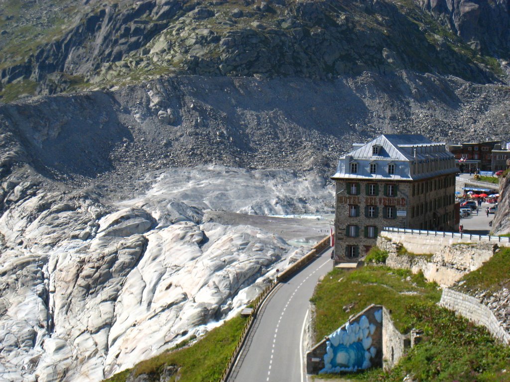 General view from the hôtel and Rhonegletscher. by ☮Ronan 60 countries☮