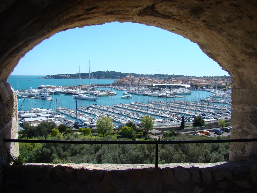 Antibes Harbor seen from Fort Carré by Sebastian W. Bauer