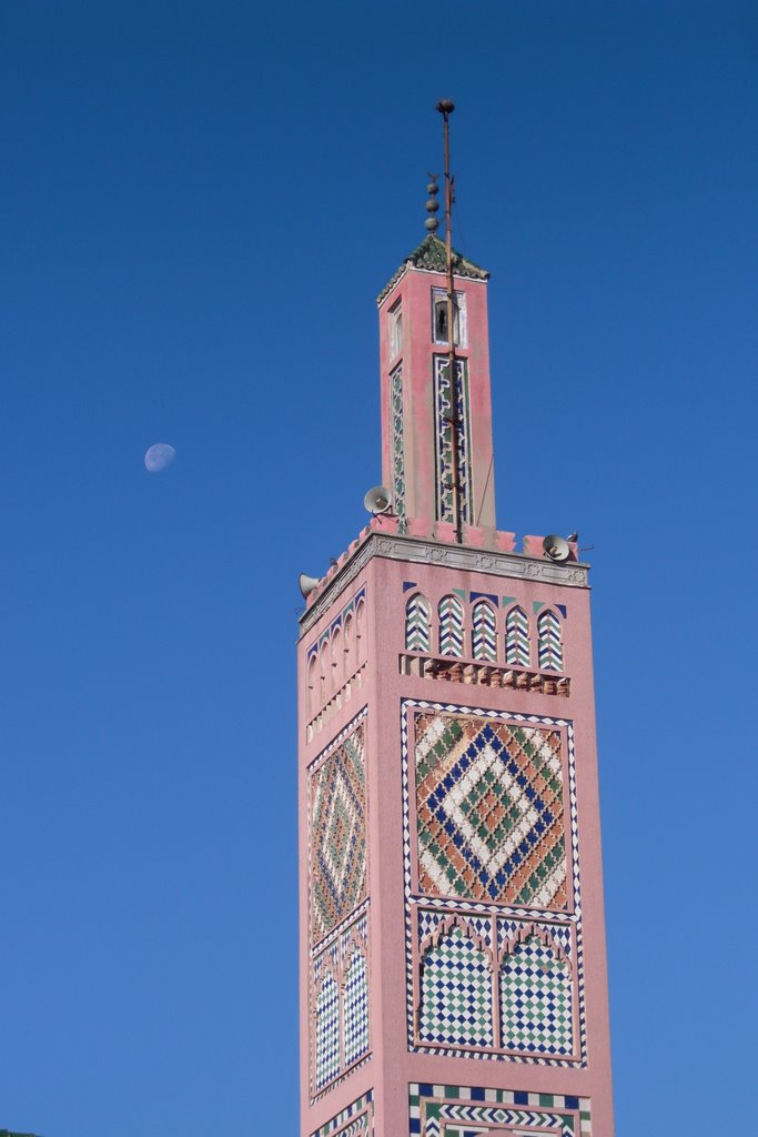 Earthenware-tiled minaret of the Sidi Bou Abid mosque (1917) by Jaycee Highman