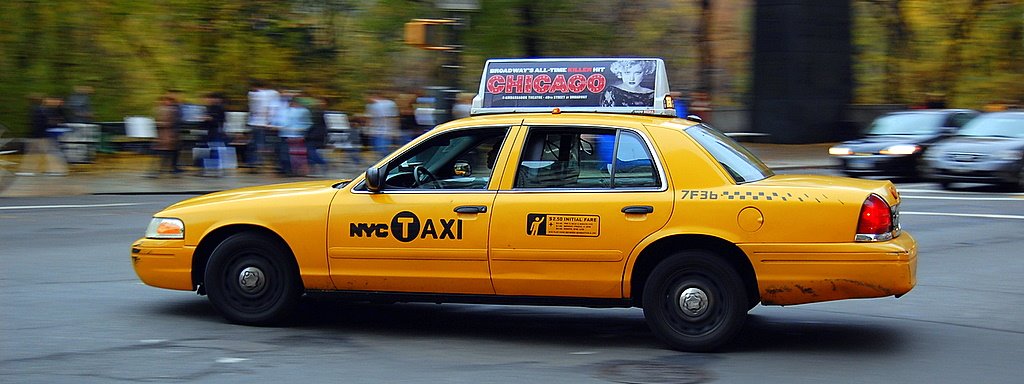 Taxi on 6th Ave, New York by Alex Firebrand