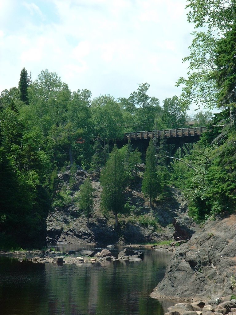 Bridge Crossing Baptism River by jakemn22