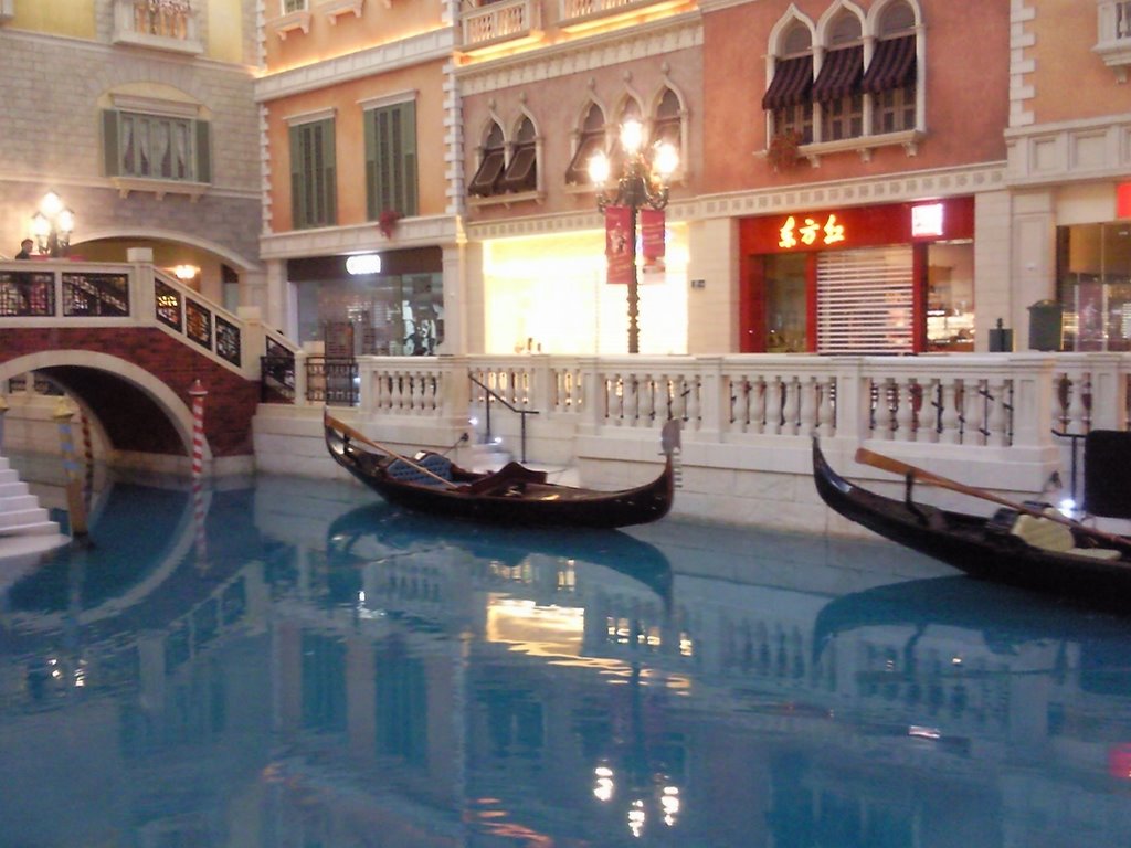 Boating Inside the Venetian, Macau by Anil Kaushik