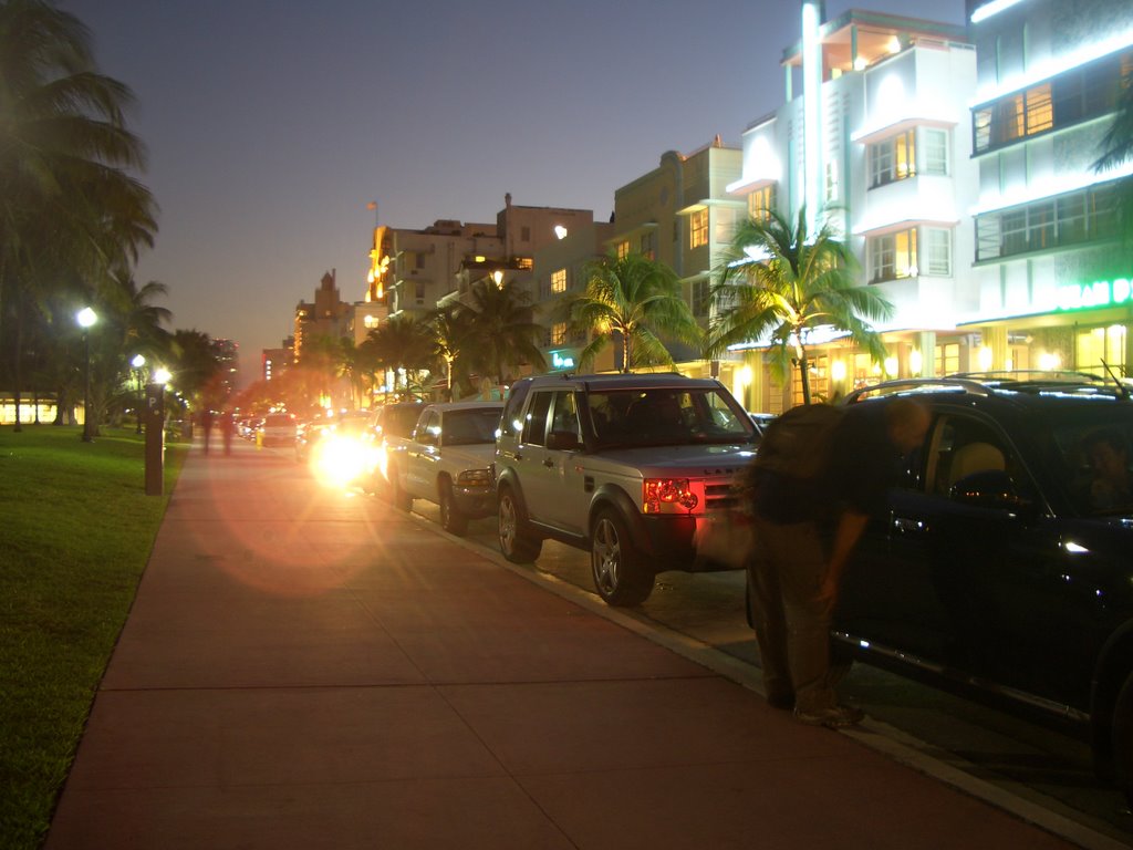 Miami Beach Ocean Drive at Night (Florida) 11_2008 by christofjp