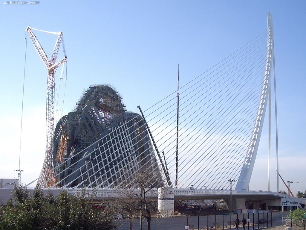 Puente y Ágora en construcción 081127 - Bridge and Agora under construction 081127 by ebolufer