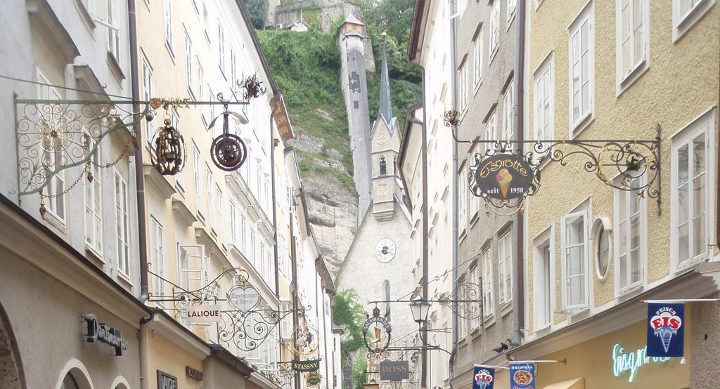 Salzburg - ulica Getreidegasse by «»Leszek«»