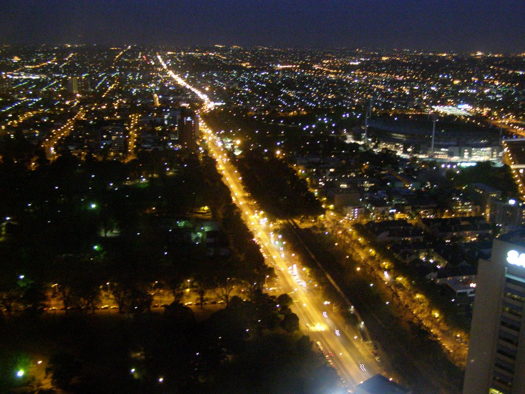 Citylights towards the airport by aceh99